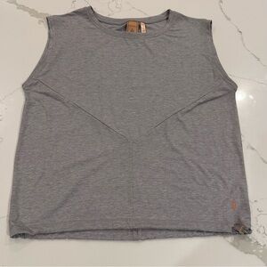 Indygena Sleeveless Goma Cinch Tee Size M Gray Athletic Activewear Minimalist